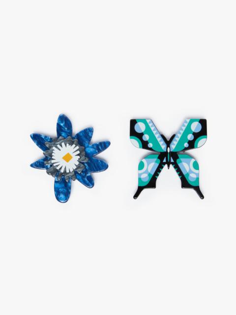 WEEKEND Max Mara TALLERO Set of 2 resin brooches
