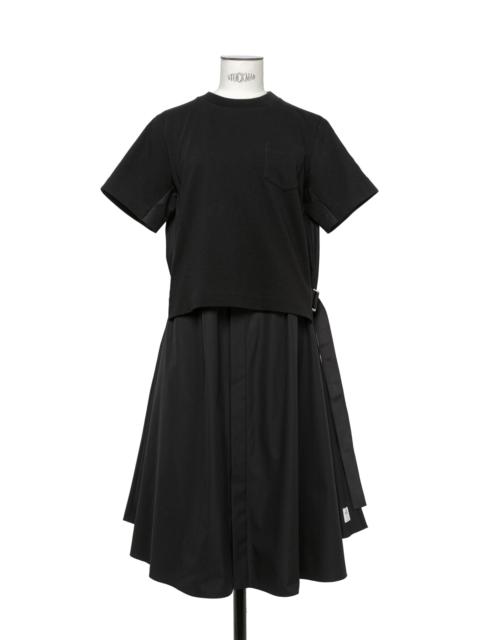 sacai Thomas Mason Cotton Poplin x Cotton Jersey Dress