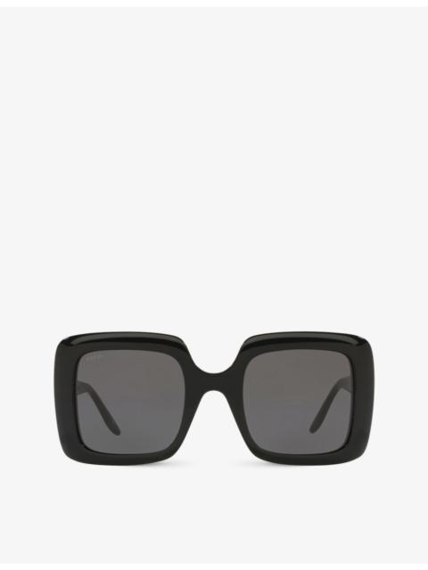 GUCCI GG0896S square-frame glass and acetate sunglasses