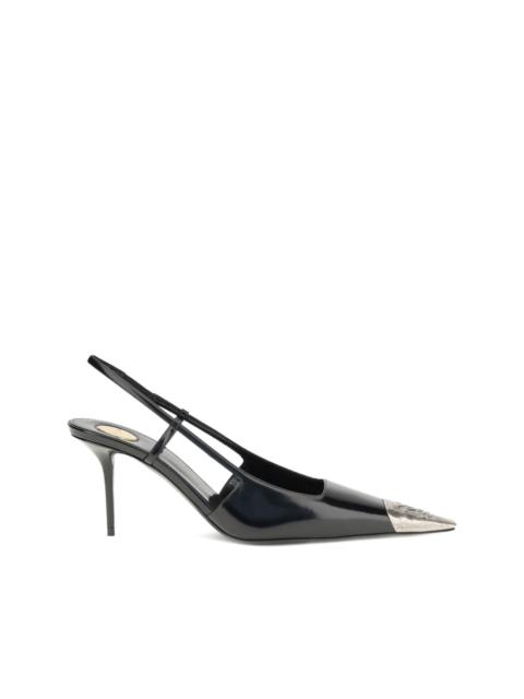 75mm pointed-toe slingback pumps