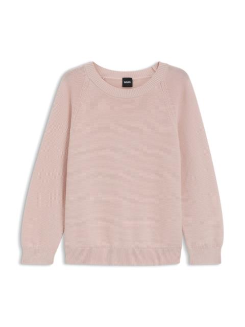 BOSS KNITTED SWEATER IN PURE COTTON