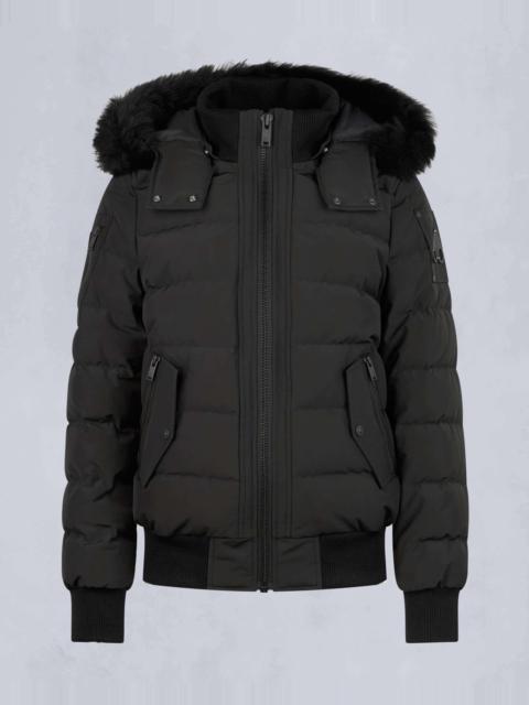 MOOSE KNUCKLES ONYX LADRIERE SHEARLING BOMBER JACKET