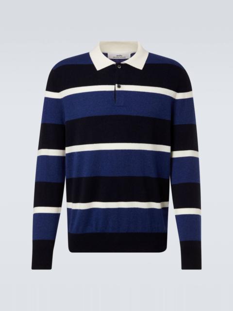 arch4 Striped cashmere polo sweater