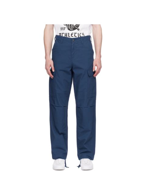 Blue Regular Cargo Pants