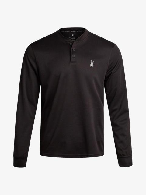 SPYDER Men's Long Sleeve Thermal Henley - Black
