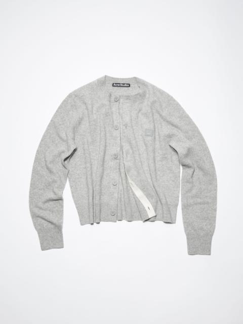 Acne Studios Crew neck cardigan - Light Grey Melange