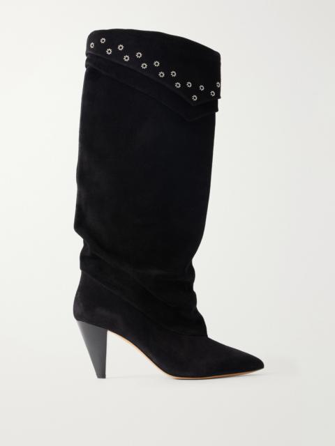 Isabel Marant Lezra Embellished Suede Ankle Boots