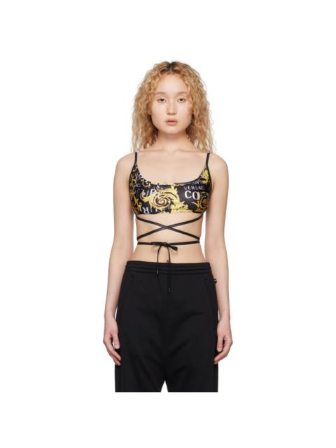 VERSACE JEANS COUTURE Black Printed Tank Top