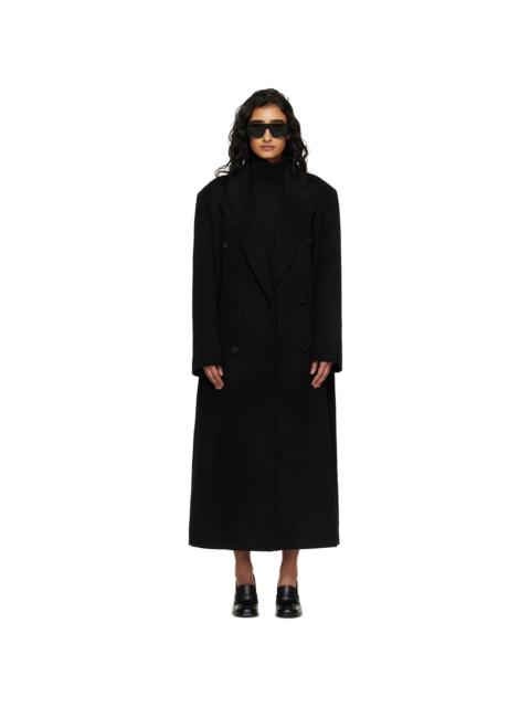 The Frankie Shop Black Gaia Double Breasted Coat