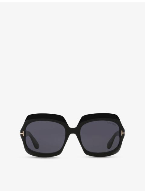 TOM FORD TR001878 REN Irregular-Frame Acetate Sunglasses