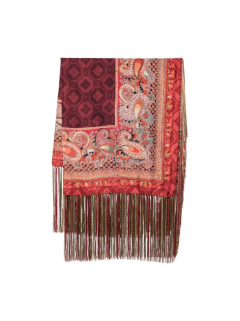 Pierre-Louis Mascia paisley-pattern fringed scarf