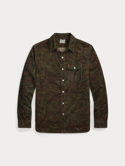 RRL by Ralph Lauren Paisley-Print Corduroy Workshirt