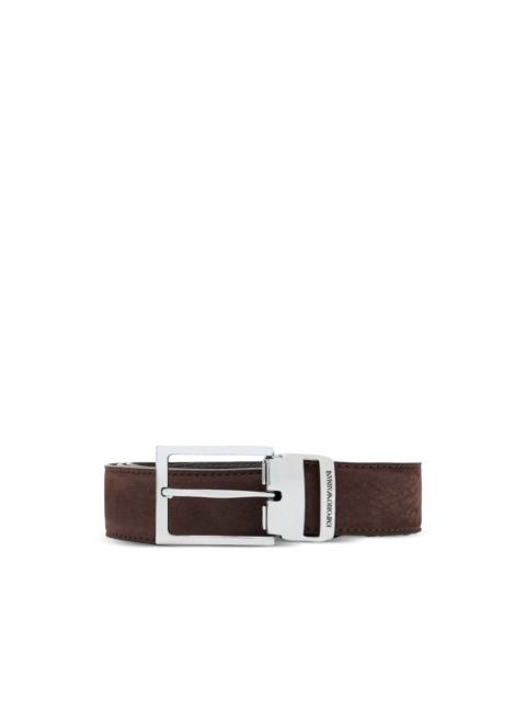 EMPORIO ARMANI logo-engraved buckle belt