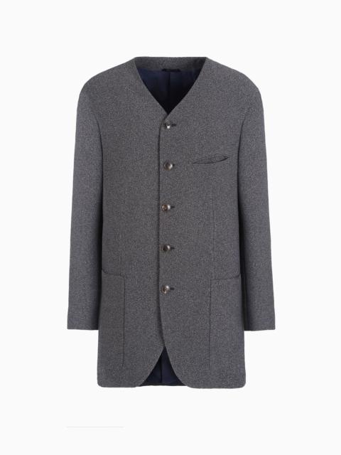 Gere line single-breasted jacket in a viscose-blend crêpe