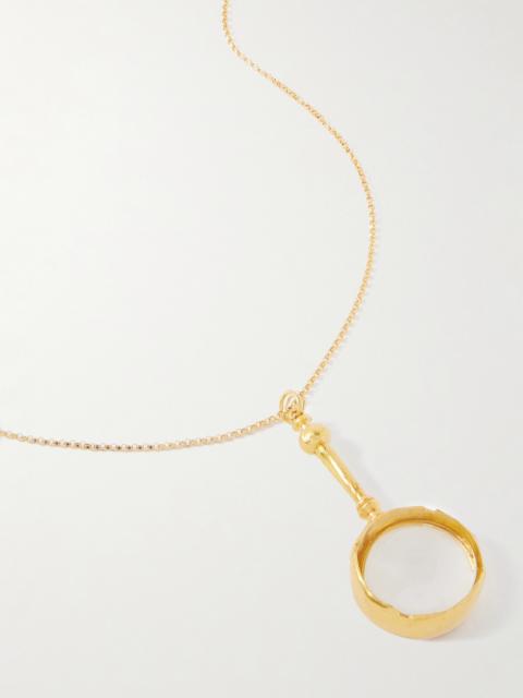 ALIGHIERI The Poet's Lens Recycled Gold-plated Necklace