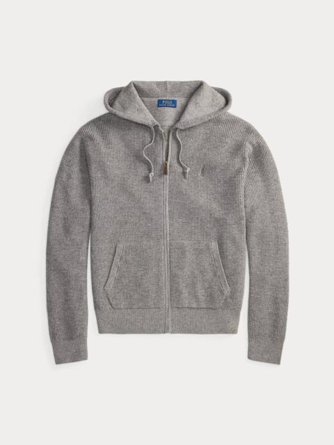Polo Ralph Lauren Waffle-Knit Wool-Cotton Hooded Sweater