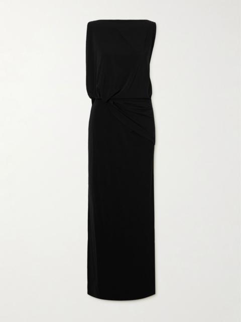 JACQUEMUS Peplo stretch-jersey maxi dress Black