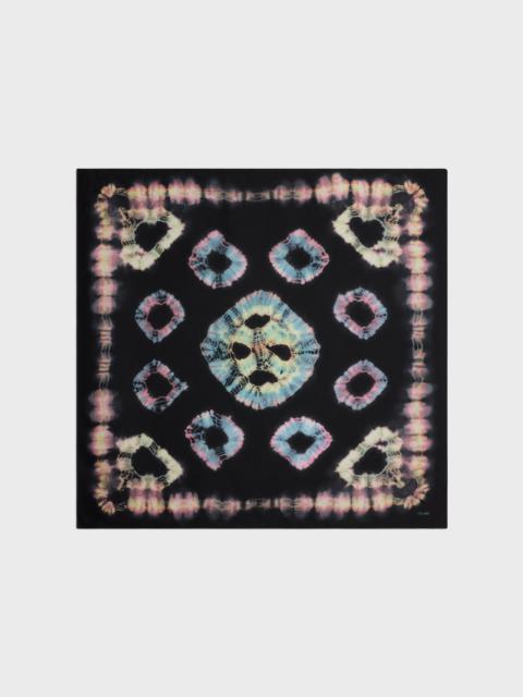 square in tie-dye habotai silk