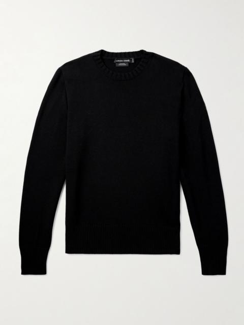 Canada Goose Rosseau Logo-Appliquéd Wool Sweater Black