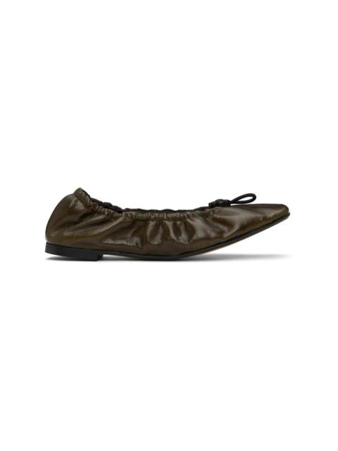 CECILIE BAHNSEN Khaki Orbella Ballerina Flats