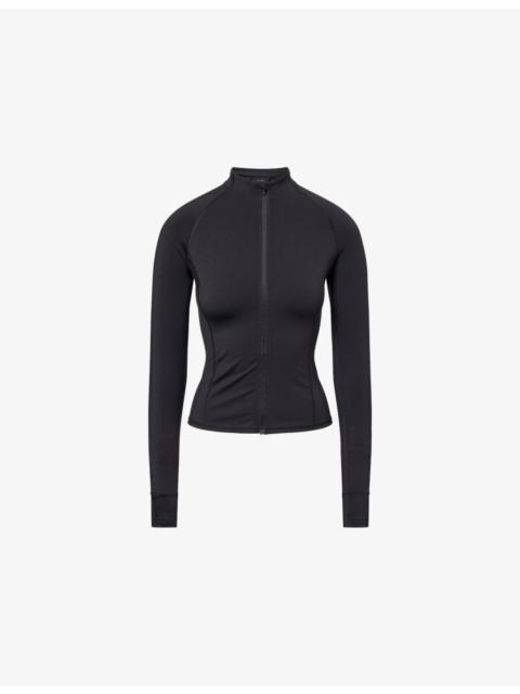 ADANOLA Ultimate Zip-Through Stretch-Woven Top