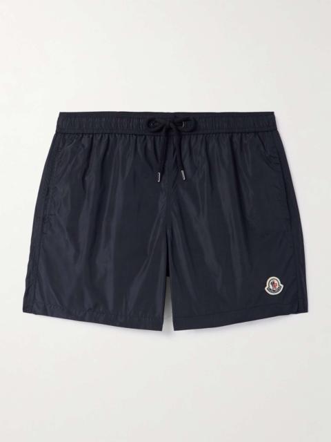 Straight-Leg Mid-Length Logo-Appliquéd Swim Shorts