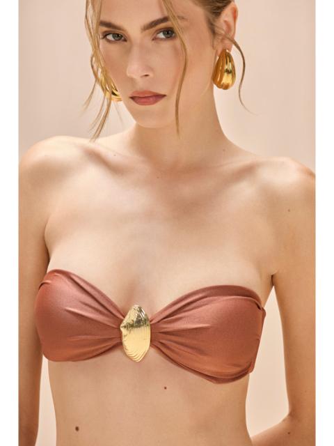 PatBO GOLDEN DUNE LYCRA SEASHELL BIKINI TOP