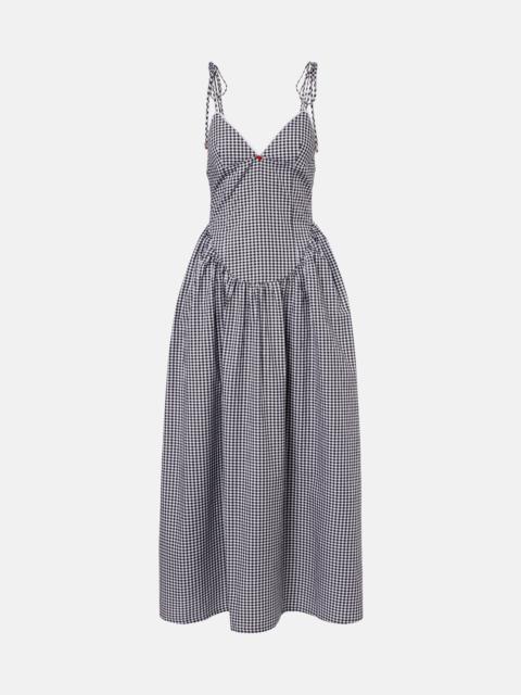 BANANHOT Paloma gingham cotton poplin maxi dress
