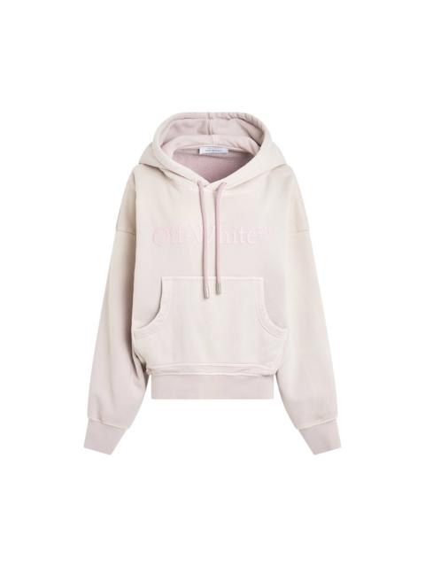 Off-White Laundry Logo Casual Hoodie in Lilac