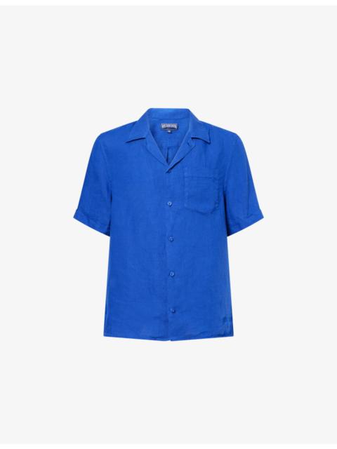 Vilebrequin Charli brand-embroidered linen shirt