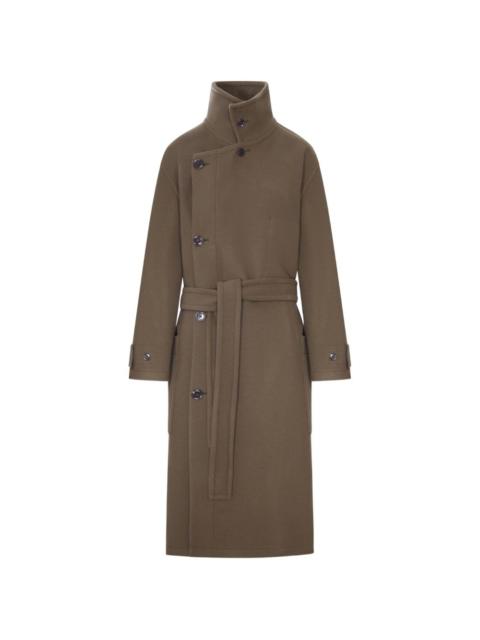 Lemaire wrap coat in wool