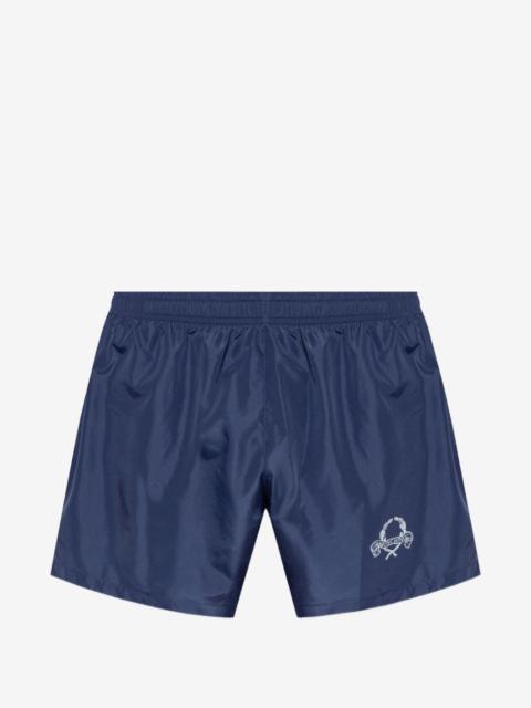Moschino Laurel Crown-logo swim shorts