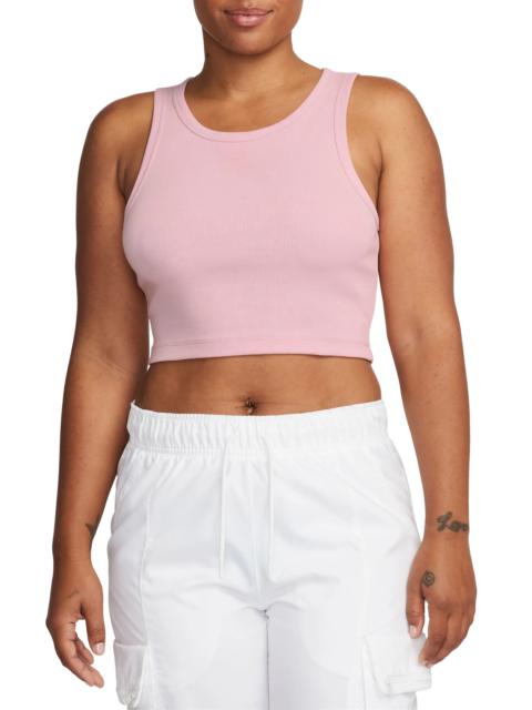 Crop Cotton Blend Tank Top