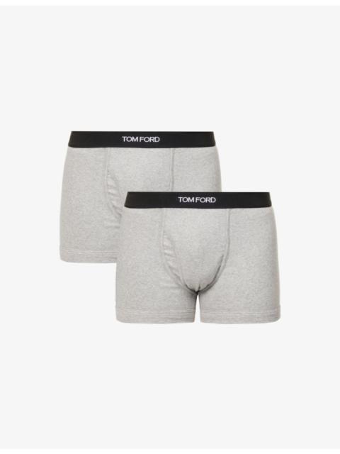 TOM FORD Logo-waistband stretch-cotton boxers pack of two