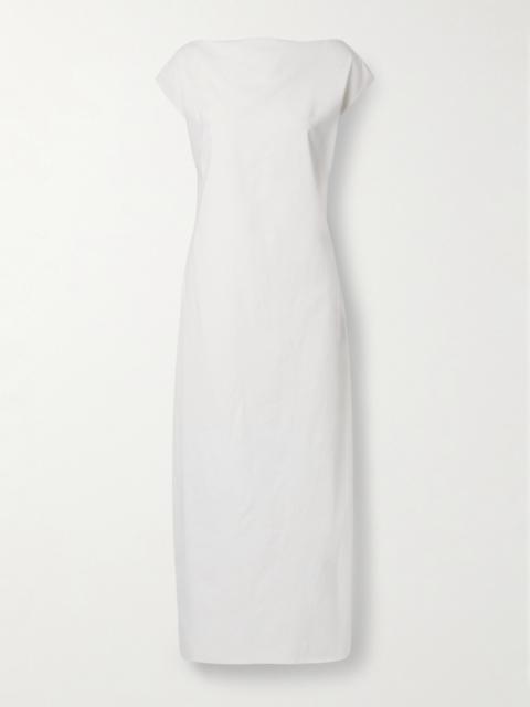 KHAITE Ayame Open-back Cotton-canvas Midi Dress