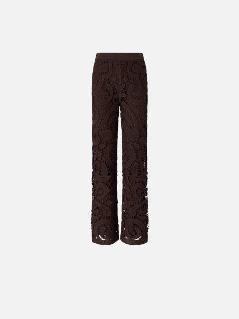 PINKO GEOMETRIC CROCHETED TROUSERS