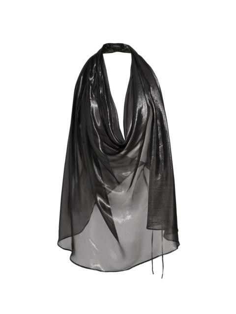 WARDROBE.NYC WARDROBE. NYC Women's Metallic Halter Blouse - Black