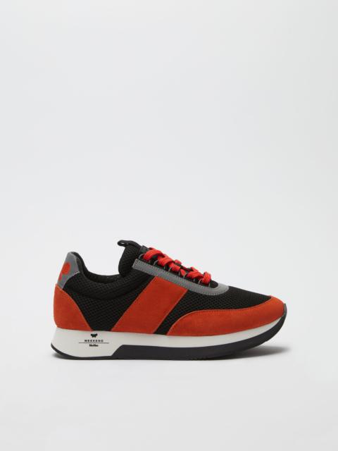 Max Mara Technical fabric and leather sneakers