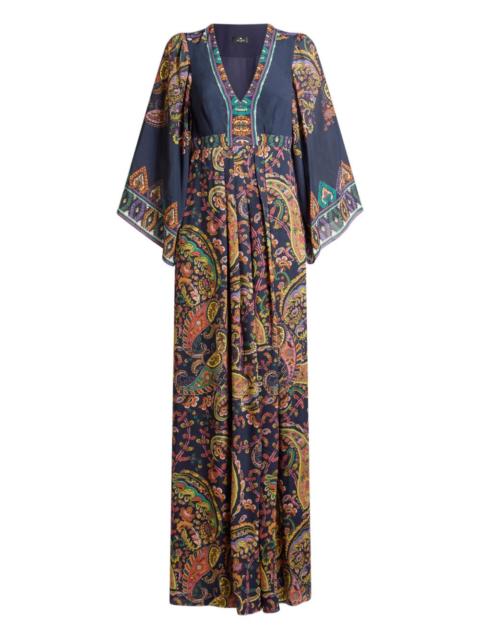 Etro V-neck paisley-print dress