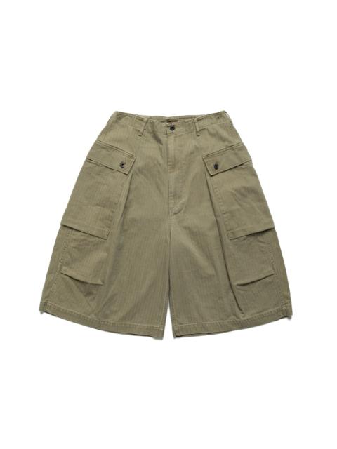 Kapital Herringbone JUMBO MONKEY Shorts - Khaki