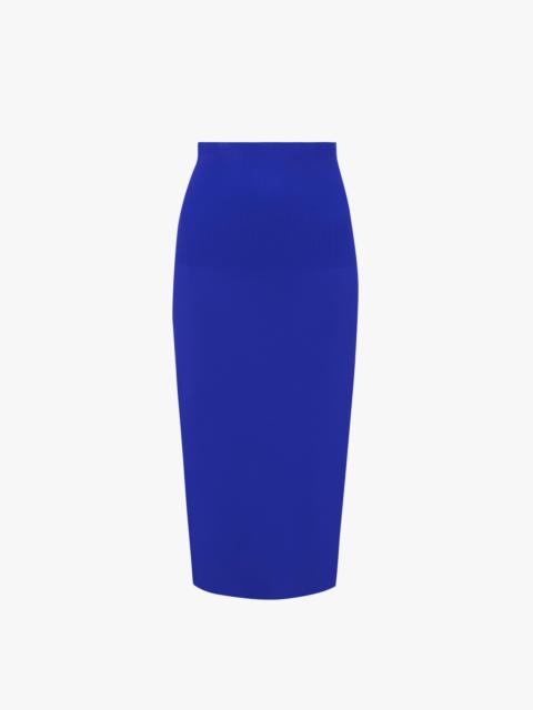 VB Body Fitted Midi Skirt In Cobalt