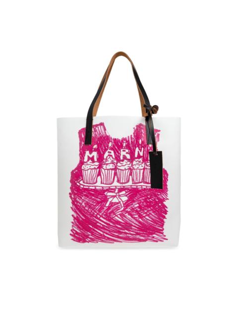 logo-print tote bag