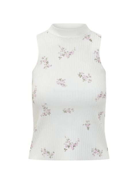 MSGM floral turtleneck top
