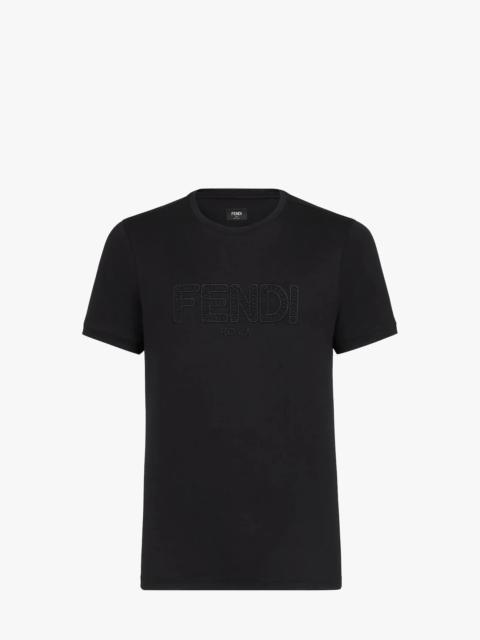 FENDI Black cotton T-shirt
