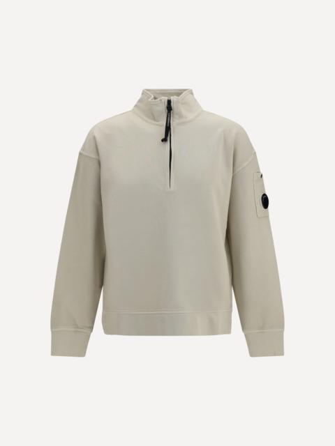 C.P. Company Brushed and sueded diagonal-weave cotton fleece Sweatshirt