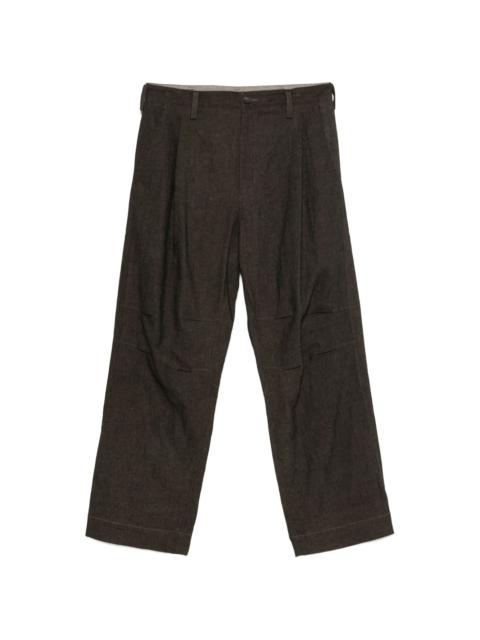 Ziggy Chen striped loose fit trousers | REVERSIBLE Ziggy Chen striped loose fit trousers | REVERSIBLE