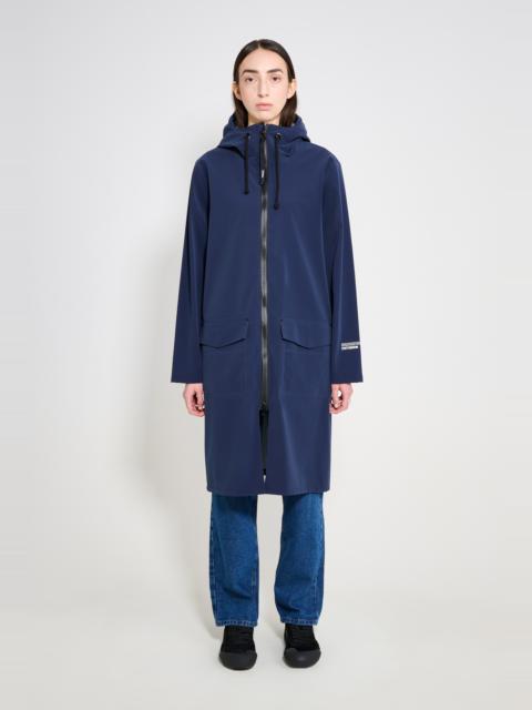 Stutterheim Stockholm Long Patch Raincoat Navy