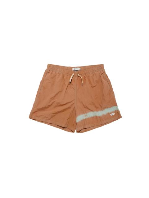 Bather Caeterpillar Over Dyed Madder Blue Swim Trunk