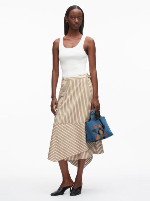 3.1 Phillip Lim Stripe Poplin Wrap Skirt