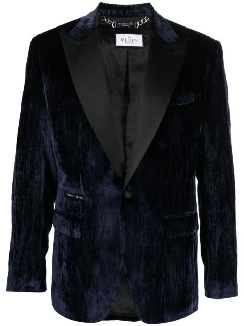 PHILIPP PLEIN single-breasted velvet blazer